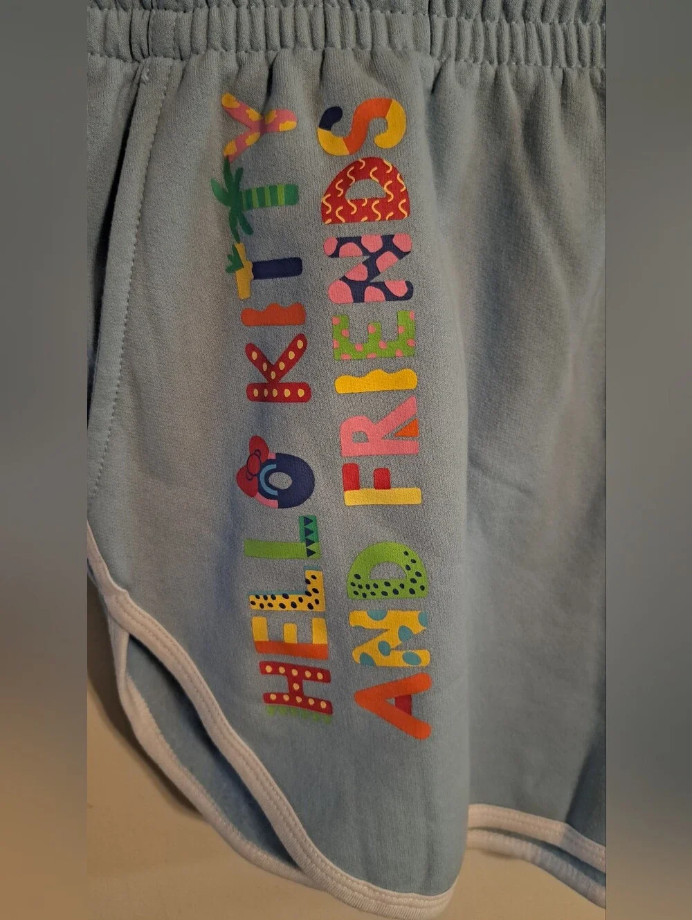 Hello Kitty & Friends Sanrio XL Blue Graphic Dolphin Shorts Kawaii Pockets NWT